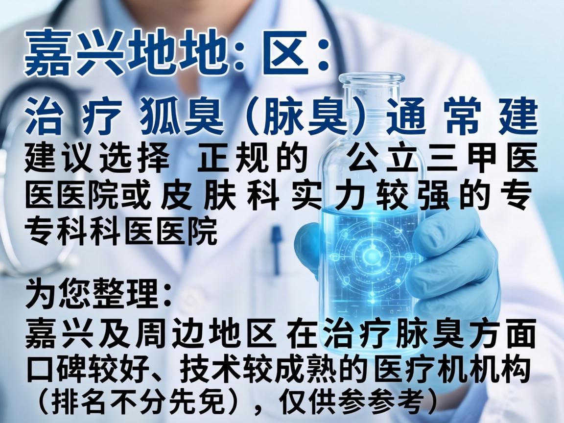 在嘉兴地区，治疗狐臭（腋臭）通常建议选择正规的公立三甲医院或皮肤科实力较强的专科医院。以下是为您整理的嘉兴及周边地区在治疗腋臭方面口碑较好、技术较成熟的医疗机构（排名不分先后，仅供参考）