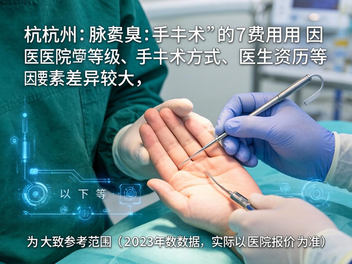 杭州腋臭手术的费用因医院等级、手术方式、医生资历等因素差异较大,以下为大致参考范围(2023年数据,实际以医院报价为准) 杭州腋臭手术的费用因医院等级、手术方式、医生资历等因素差异较大,以下为大致参考范围(2023年数据,实际以医院报价为准)