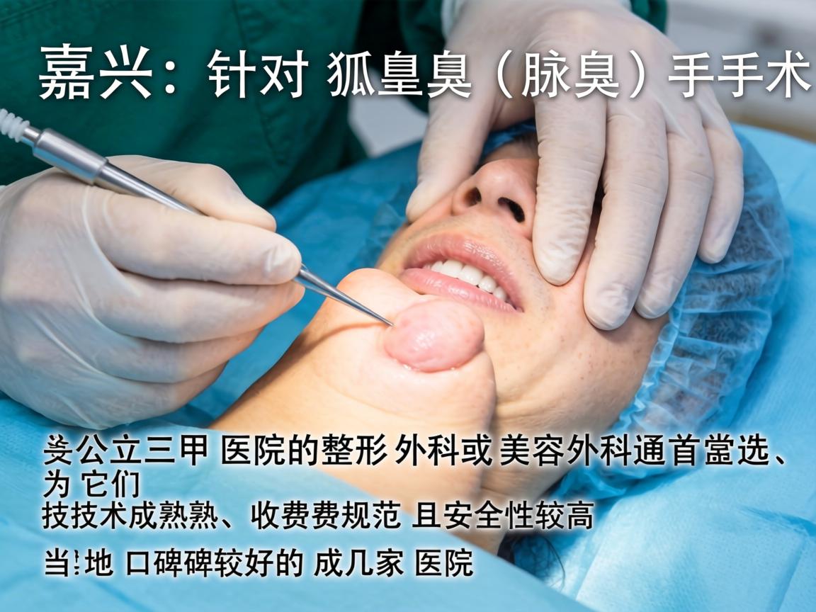 在嘉兴,针对狐臭(腋臭)手术,公立三甲医院的整形外科或美容外科通常是首选,因为它们技术成熟、收费规范且安全性较高。以下是当地口碑较好的几家医院 在嘉兴,针对狐臭(腋臭)手术,公立三甲医院的整形外科或美容外科通常是首选,因为它们技术成熟、收费规范且安全性较高。以下是当地口碑较好的几家医院