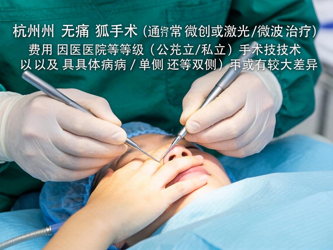 在杭州,无痛狐臭手术(通常指微创或激光/微波治疗)的费用因医院等级(公立/私立)手术技术以及具体病情(单侧还是双侧)而有较大差异 在杭州,无痛狐臭手术(通常指微创或激光/微波治疗)的费用因医院等级(公立/私立)手术技术以及具体病情(单侧还是双侧)而有较大差异