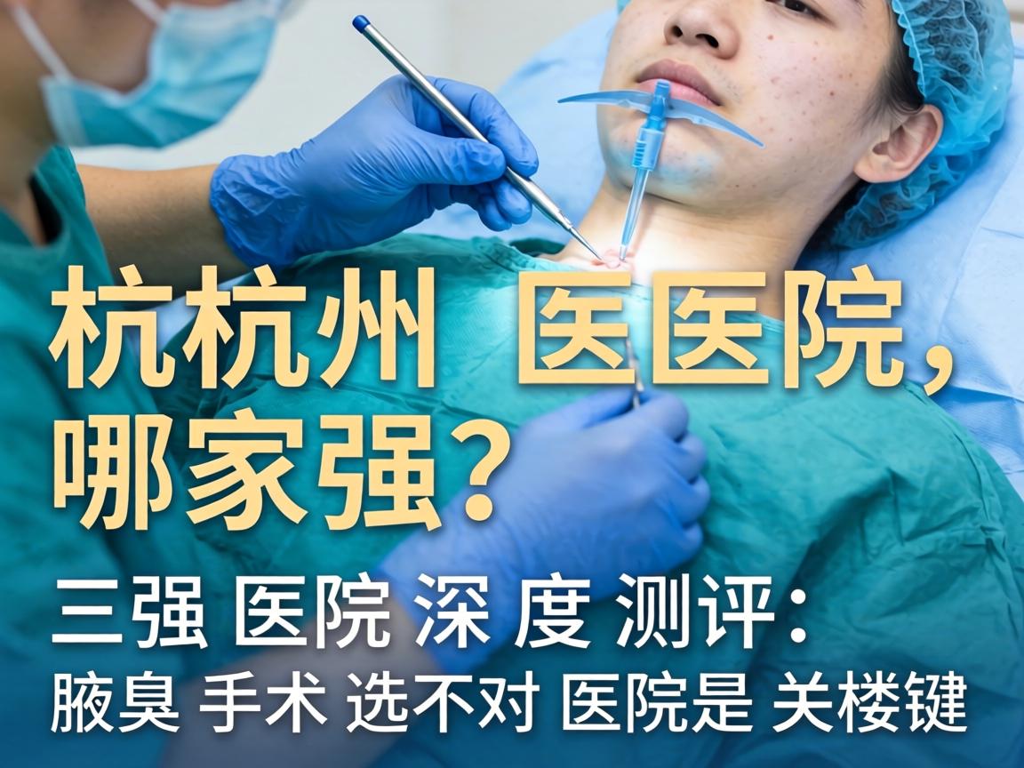 杭州腋臭手术医院哪家强？三强医院深度测评，腋臭手术选对医院是关键