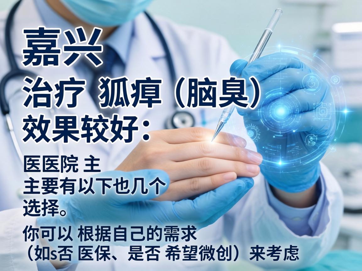 在嘉兴,治疗狐臭(腋臭)效果较好的医院主要有以下几个选择,你可以根据自己的需求(如是否医保、是否希望微创)来考虑 在嘉兴,治疗狐臭(腋臭)效果较好的医院主要有以下几个选择,你可以根据自己的需求(如是否医保、是否希望微创)来考虑