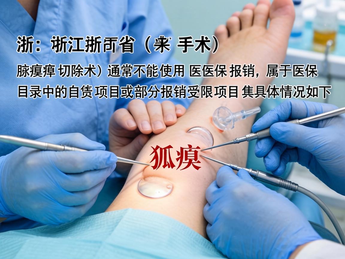 在浙江省，狐臭手术（腋臭切除术）通常不能使用医保报销，属于医保目录中的自费项目或部分报销受限项目。具体情况如下