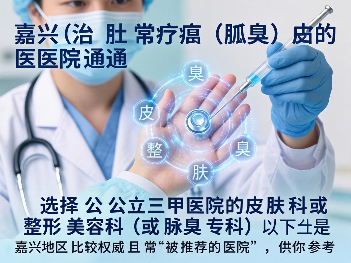 在嘉兴,治疗狐臭(腋臭)的医院通常选择公立三甲医院的皮肤科或整形美容科(或腋臭专科)以下是嘉兴地区比较权威且常被推荐的医院,供你参考 在嘉兴,治疗狐臭(腋臭)的医院通常选择公立三甲医院的皮肤科或整形美容科(或腋臭专科)以下是嘉兴地区比较权威且常被推荐的医院,供你参考