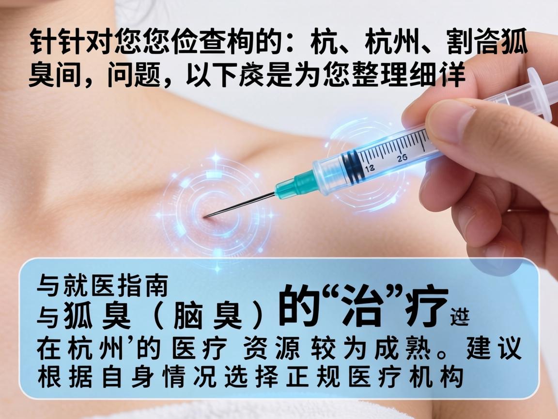 针对您查询的杭州割狐臭问题,以下是为您整理的详细信息与就医指南。狐臭(腋臭)的治疗在杭州的医疗资源较为成熟,建议根据自身情况选择正规医疗机构 针对您查询的杭州割狐臭问题,以下是为您整理的详细信息与就医指南。狐臭(腋臭)的治疗在杭州的医疗资源较为成熟,建议根据自身情况选择正规医疗机构