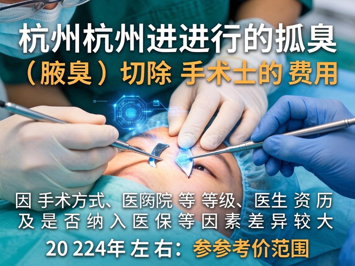 在杭州进行狐臭(腋臭)切除手术的费用因手术方式、医院等级、医生资历及是否纳入医保等因素差异较大。以下是2024年左右的参考价格范围 在杭州进行狐臭(腋臭)切除手术的费用因手术方式、医院等级、医生资历及是否纳入医保等因素差异较大。以下是2024年左右的参考价格范围