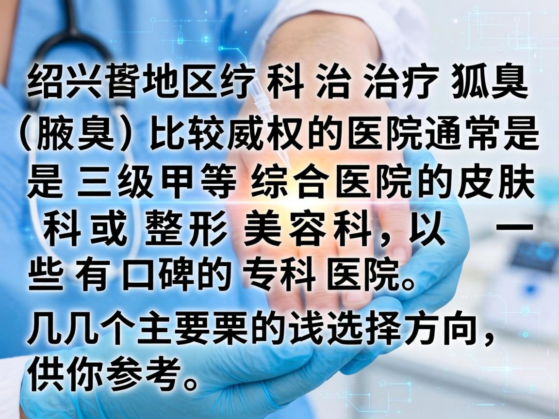 在绍兴地区，治疗狐臭（腋臭）比较权威的医院通常是三级甲等综合医院的皮肤科或整形美容科，以及一些有口碑的专科医院。以下是几个主要的选择方向，供你参考