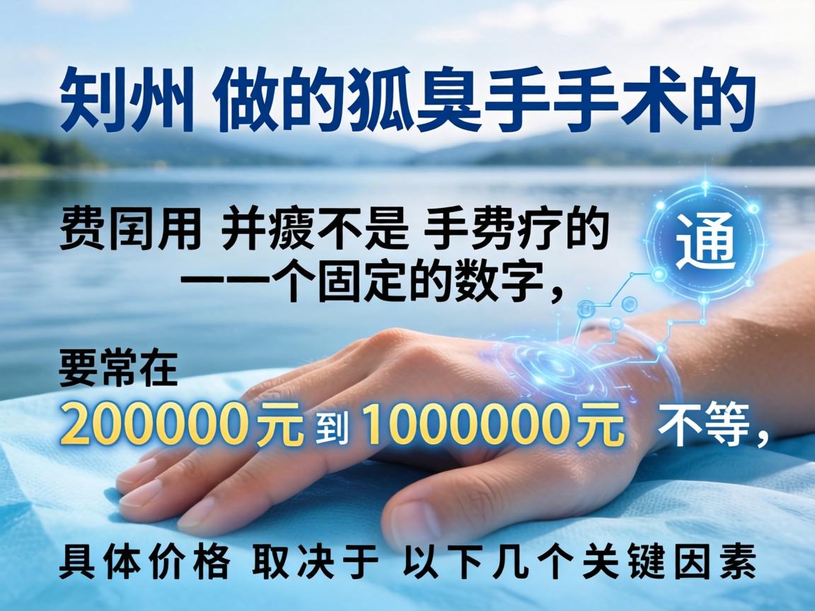 在湖州做狐臭手术的费用并不是一个固定的数字,通常在 2000元到10000元 不等,具体价格取决于以下几个关键因素 在湖州做狐臭手术的费用并不是一个固定的数字,通常在 2000元到10000元 不等,具体价格取决于以下几个关键因素