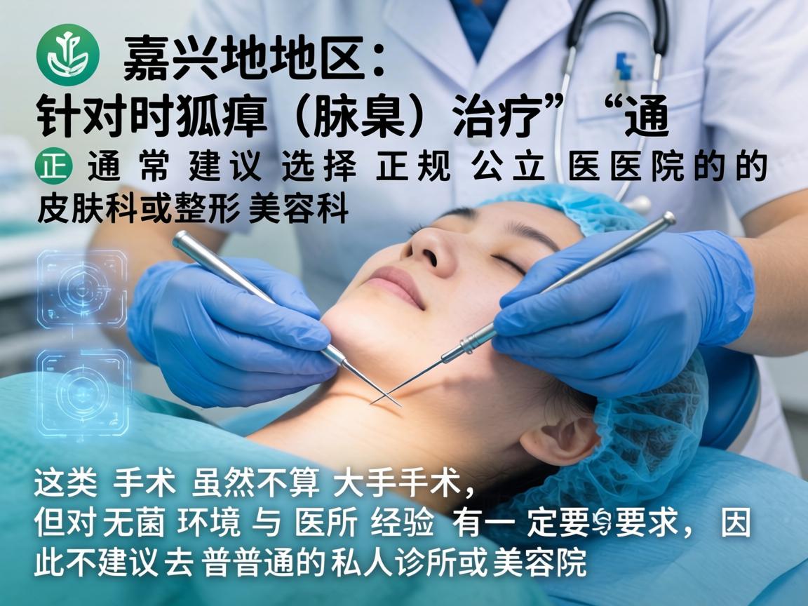 在嘉兴地区,针对狐臭(腋臭)的治疗,通常建议选择正规公立医院的皮肤科或整形美容科。这类手术虽然不算大手术,但对无菌环境和医生经验有一定要求,因此不建议去普通的私人诊所或美容院 在嘉兴地区,针对狐臭(腋臭)的治疗,通常建议选择正规公立医院的皮肤科或整形美容科。这类手术虽然不算大手术,但对无菌环境和医生经验有一定要求,因此不建议去普通的私人诊所或美容院
