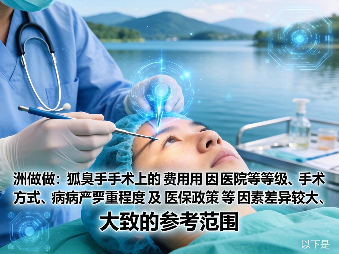 在湖州做狐臭手术的费用因医院等级、手术方式、病情严重程度及医保政策等因素差异较大,以下是大致的参考范围 在湖州做狐臭手术的费用因医院等级、手术方式、病情严重程度及医保政策等因素差异较大,以下是大致的参考范围