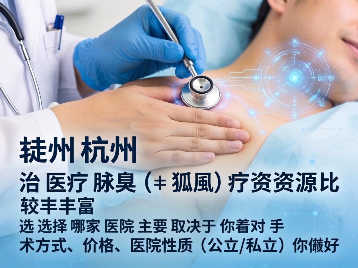 在杭州,治疗腋臭(狐臭)的医疗资源比较丰富,选择哪家医院主要取决于你对手术方式、价格、医院性质(公立/私立)的偏好 在杭州,治疗腋臭(狐臭)的医疗资源比较丰富,选择哪家医院主要取决于你对手术方式、价格、医院性质(公立/私立)的偏好