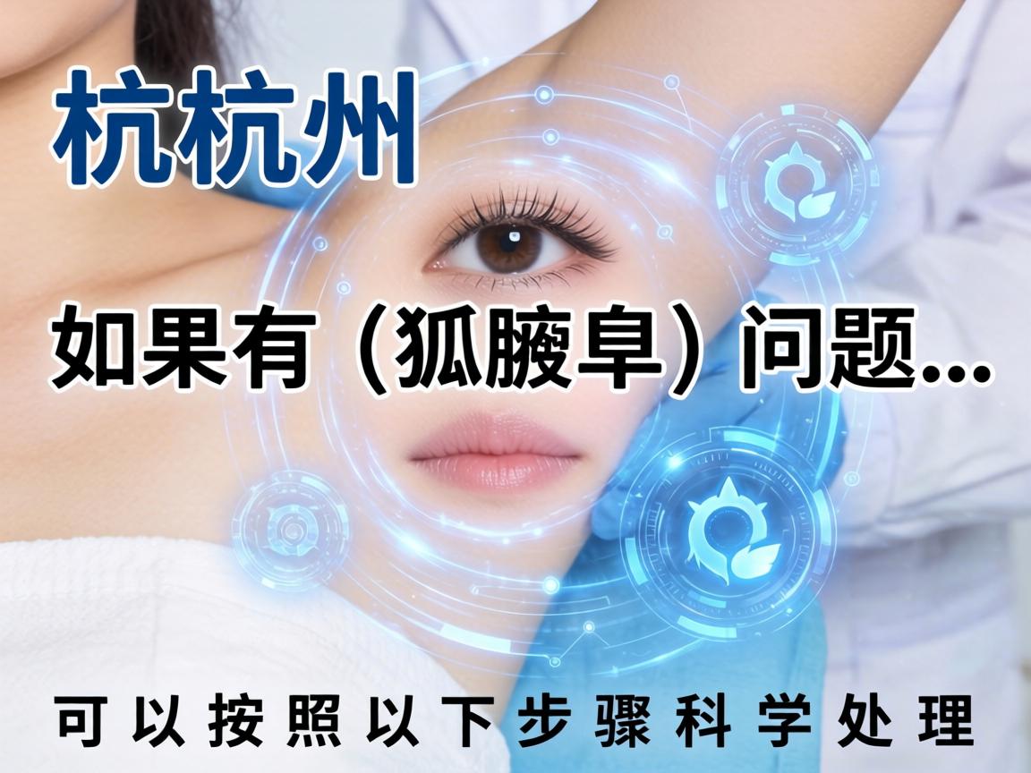在杭州如果有狐臭(腋臭)问题,可以按照以下步骤科学处理 在杭州如果有狐臭(腋臭)问题,可以按照以下步骤科学处理