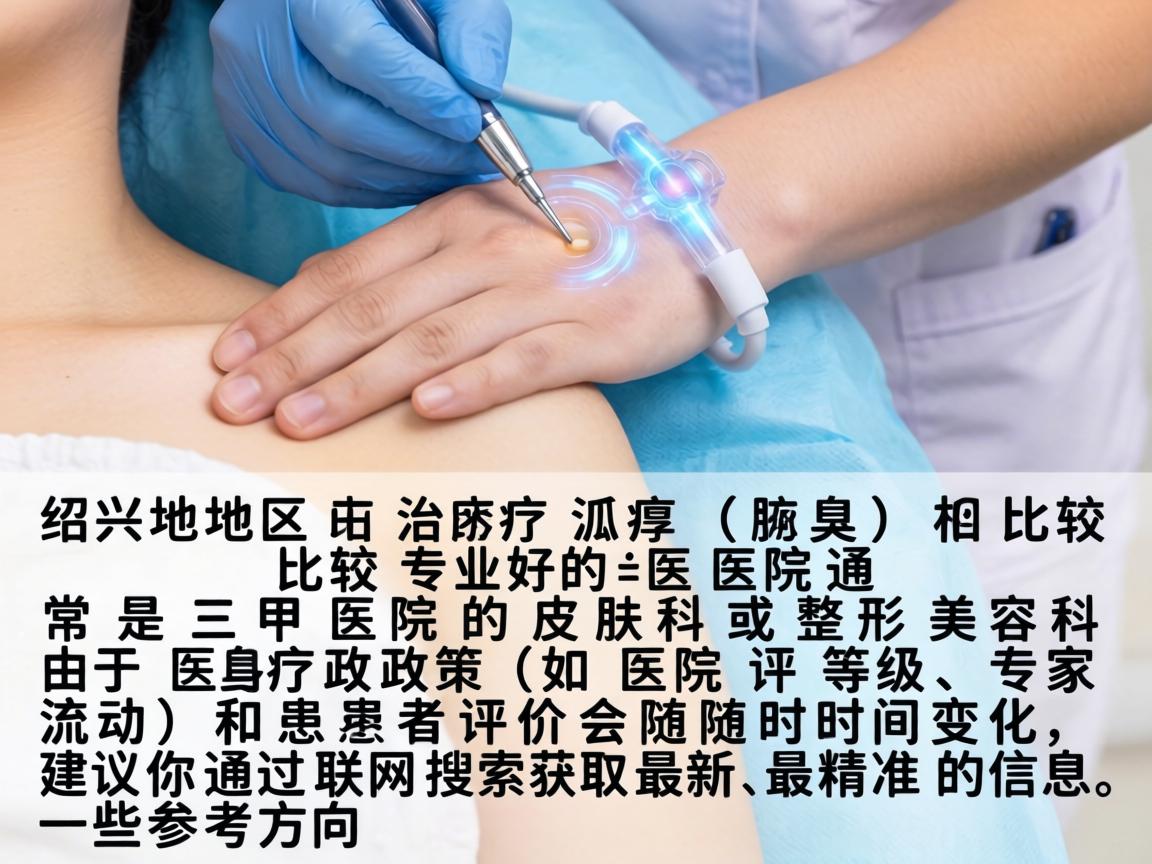 绍兴地区治疗狐臭(腋臭)比较专业的医院通常是三甲医院的皮肤科或整形美容科。由于医疗政策(如医院评级、专家流动)和患者评价会随时间变化,建议你通过联网搜索获取最新、最精准的信息。以下是一些参考方向 绍兴地区治疗狐臭(腋臭)比较专业的医院通常是三甲医院的皮肤科或整形美容科。由于医疗政策(如医院评级、专家流动)和患者评价会随时间变化,建议你通过联网搜索获取最新、最精准的信息。以下是一些参考方向