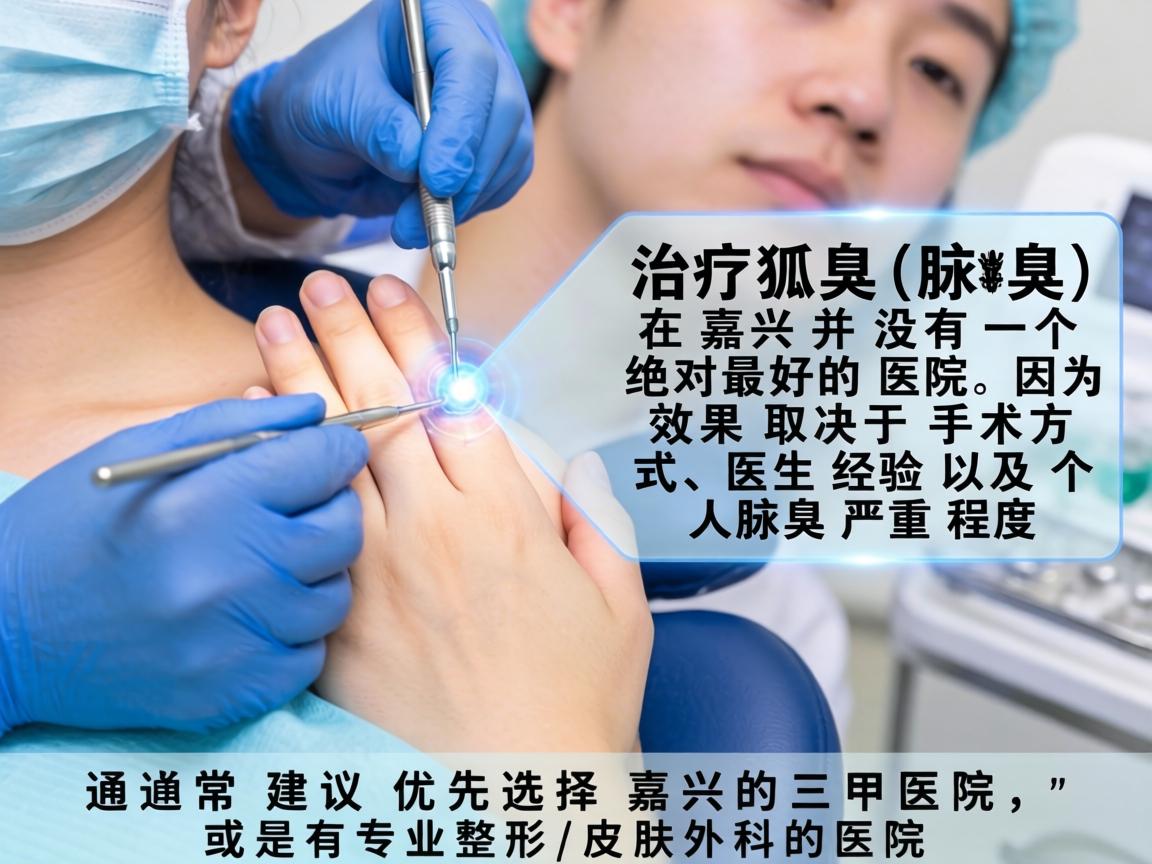 治疗狐臭（腋臭）在嘉兴并没有一个绝对最好的医院，因为效果取决于手术方式、医生经验以及个人腋臭严重程度。通常建议优先选择嘉兴的三甲医院，或是有专业整形/皮肤外科的医院