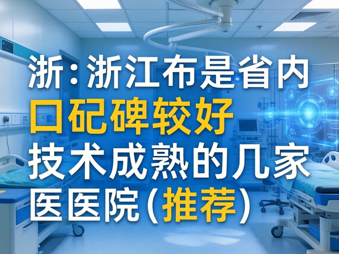 以下是浙江省内口碑较好、技术成熟的几家医院推荐(排名不分先后) 以下是浙江省内口碑较好、技术成熟的几家医院推荐(排名不分先后)