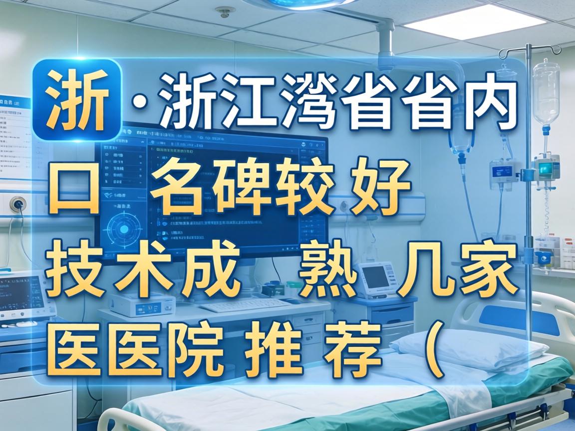 以下是浙江省内口碑较好、技术成熟的几家医院推荐(排名不分先后) 以下是浙江省内口碑较好、技术成熟的几家医院推荐(排名不分先后)