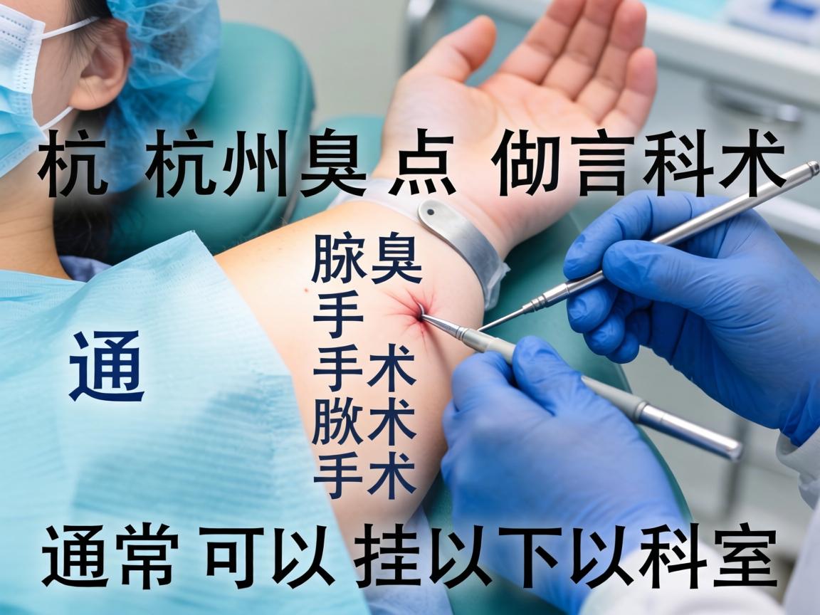 在杭州做腋臭手术,通常可以挂以下科室 在杭州做腋臭手术,通常可以挂以下科室