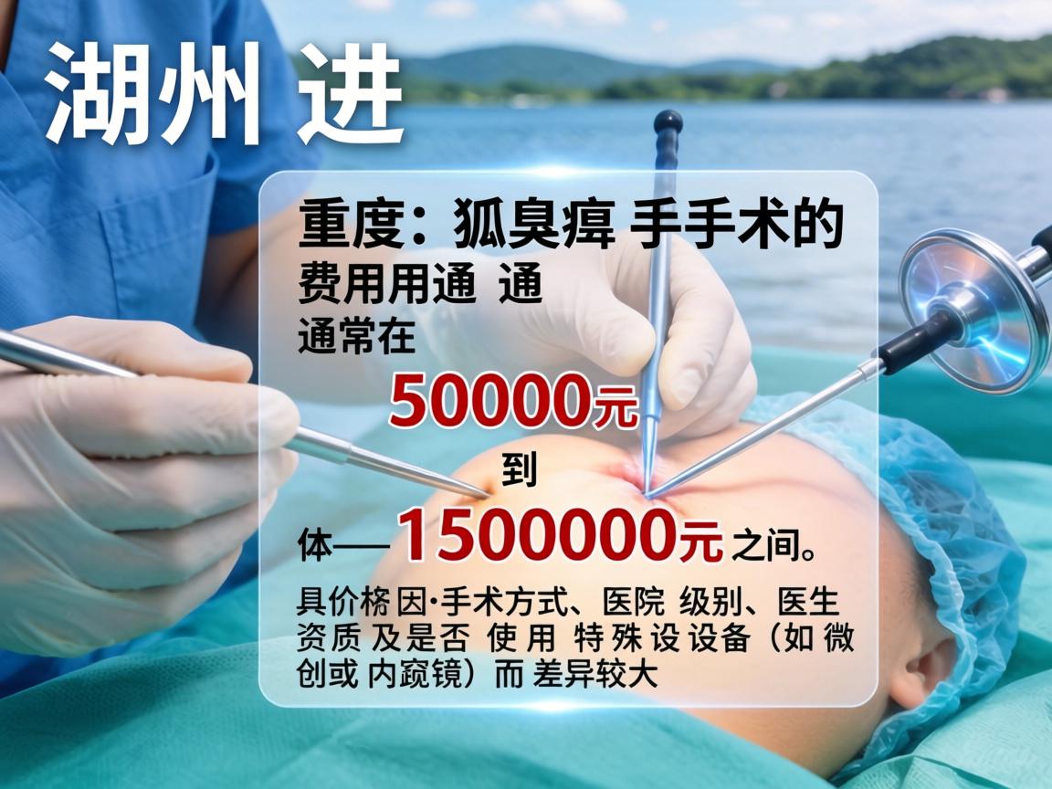 在湖州，进行重度狐臭手术的费用通常在 5000元到15000元 之间，具体价格因手术方式、医院级别、医生资质及是否使用特殊设备（如微创或内窥镜）而差异较大