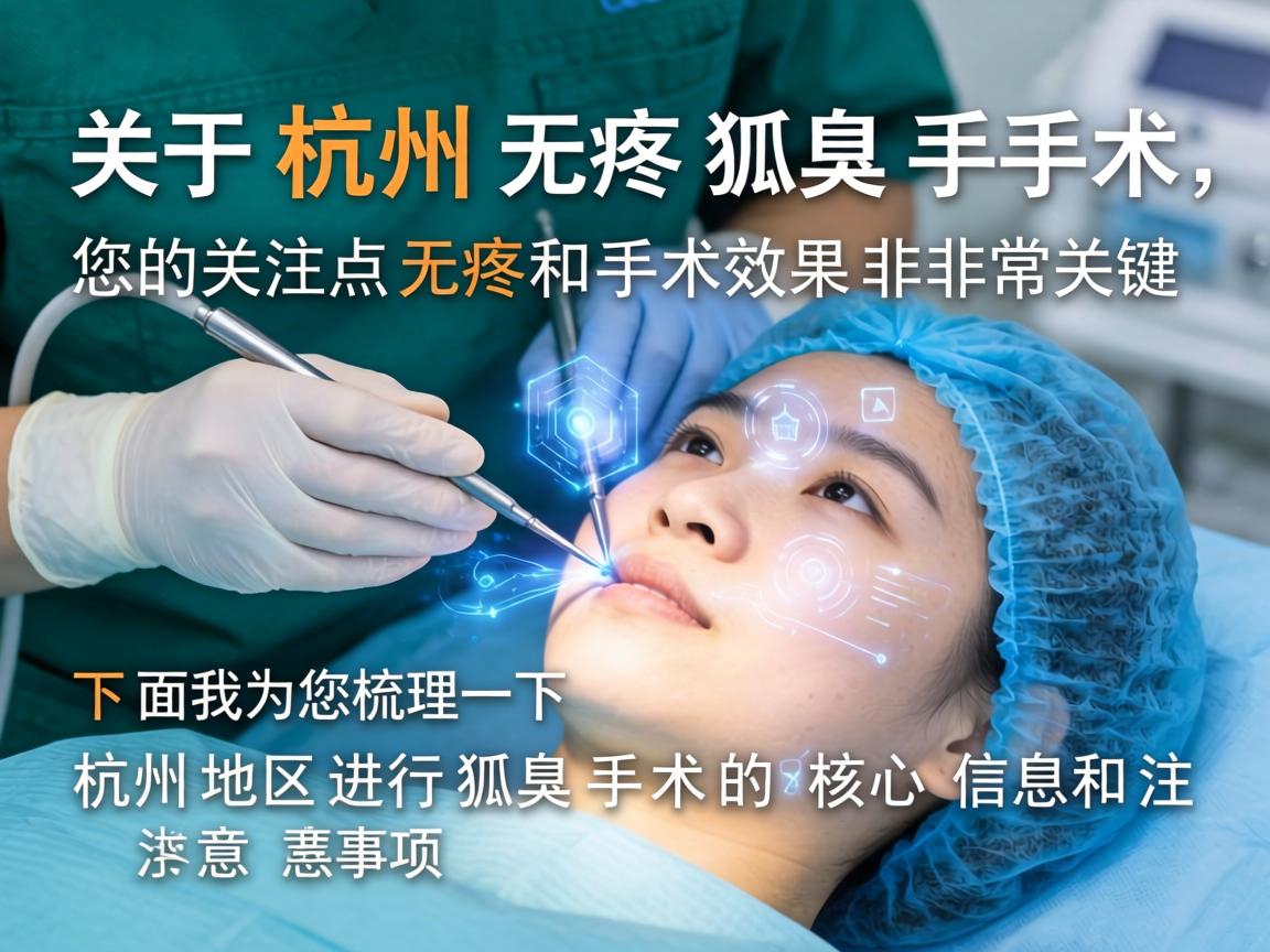 关于杭州无痛狐臭手术,您的关注点无痛和手术效果非常关键。下面我为您梳理一下杭州地区进行狐臭手术的核心信息和注意事项 关于杭州无痛狐臭手术,您的关注点无痛和手术效果非常关键。下面我为您梳理一下杭州地区进行狐臭手术的核心信息和注意事项