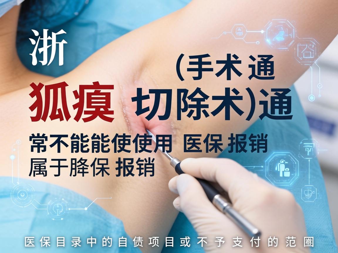 在浙江省，狐臭手术（腋臭切除术）通常不能使用医保报销，属于医保目录中的自费项目或不予支付的范畴