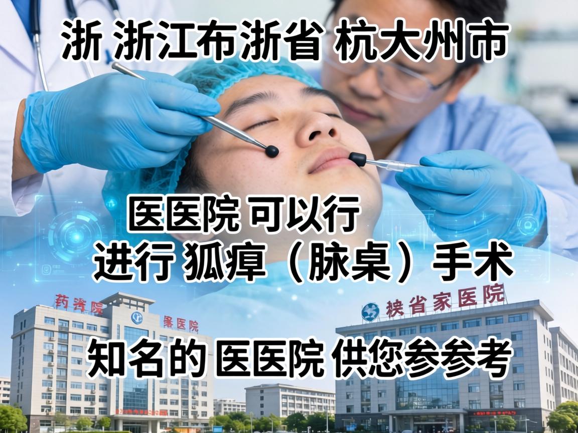 在浙江省杭州市,有多家医院可以进行狐臭(腋臭)手术。以下是几家知名的医院供您参考 在浙江省杭州市,有多家医院可以进行狐臭(腋臭)手术。以下是几家知名的医院供您参考