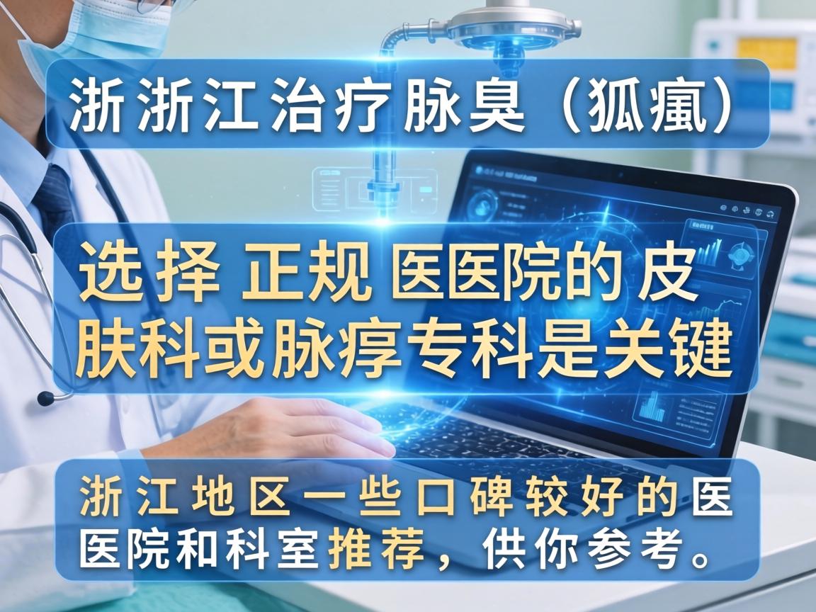 在浙江治疗腋臭(狐臭)选择正规医院的皮肤科或腋臭专科是关键。以下是浙江地区一些口碑较好的医院和科室推荐,供你参考 在浙江治疗腋臭(狐臭)选择正规医院的皮肤科或腋臭专科是关键。以下是浙江地区一些口碑较好的医院和科室推荐,供你参考