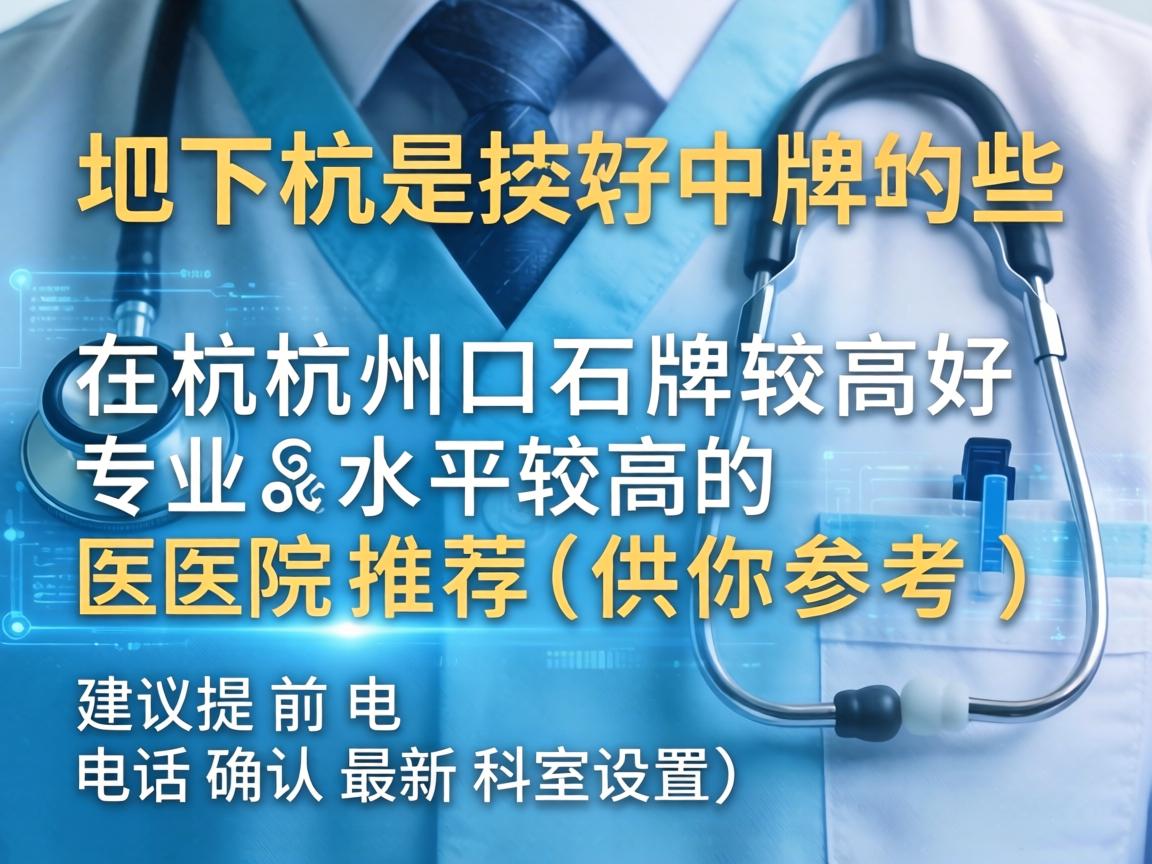 以下是一些在杭州口碑较好、专业水平较高的医院推荐供你参考（建议提前电话确认最新科室设置）