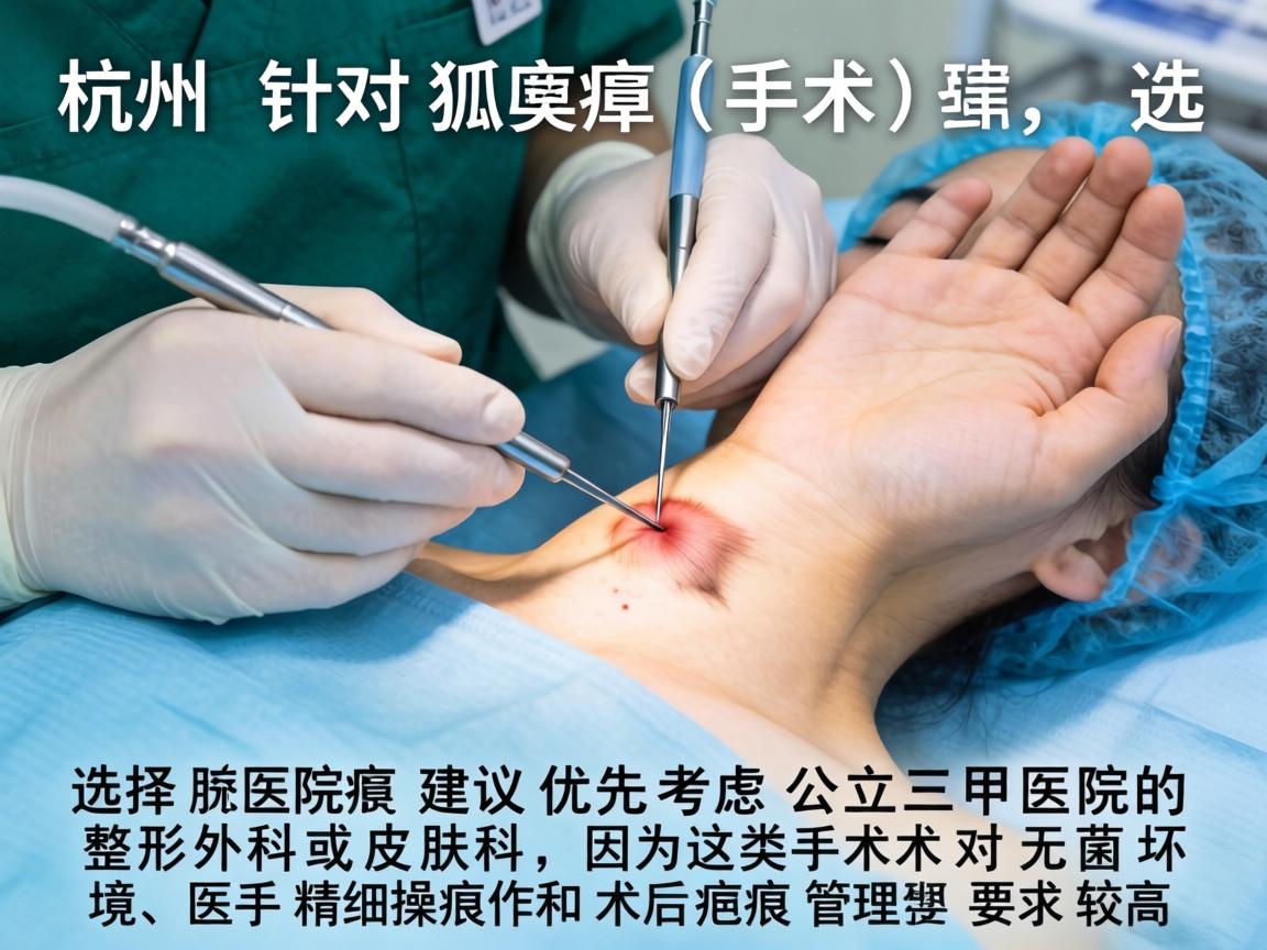 在杭州,针对狐臭(腋臭)手术,选择医院时建议优先考虑公立三甲医院的整形外科或皮肤科,因为这类手术对无菌环境、医生精细操作和术后疤痕管理要求较高 在杭州,针对狐臭(腋臭)手术,选择医院时建议优先考虑公立三甲医院的整形外科或皮肤科,因为这类手术对无菌环境、医生精细操作和术后疤痕管理要求较高