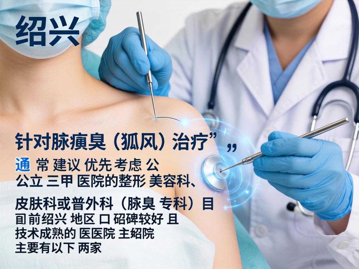 在绍兴,针对腋臭(狐臭)的治疗,通常建议优先考虑公立三甲医院的整形美容科、皮肤科或普外科(腋臭专科)目前绍兴地区口碑较好且技术成熟的医院主要有以下两家 在绍兴,针对腋臭(狐臭)的治疗,通常建议优先考虑公立三甲医院的整形美容科、皮肤科或普外科(腋臭专科)目前绍兴地区口碑较好且技术成熟的医院主要有以下两家