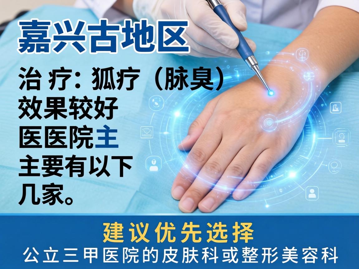 在嘉兴地区,治疗狐臭(腋臭)效果较好的医院主要有以下几家,建议优先选择公立三甲医院的皮肤科或整形美容科 在嘉兴地区,治疗狐臭(腋臭)效果较好的医院主要有以下几家,建议优先选择公立三甲医院的皮肤科或整形美容科