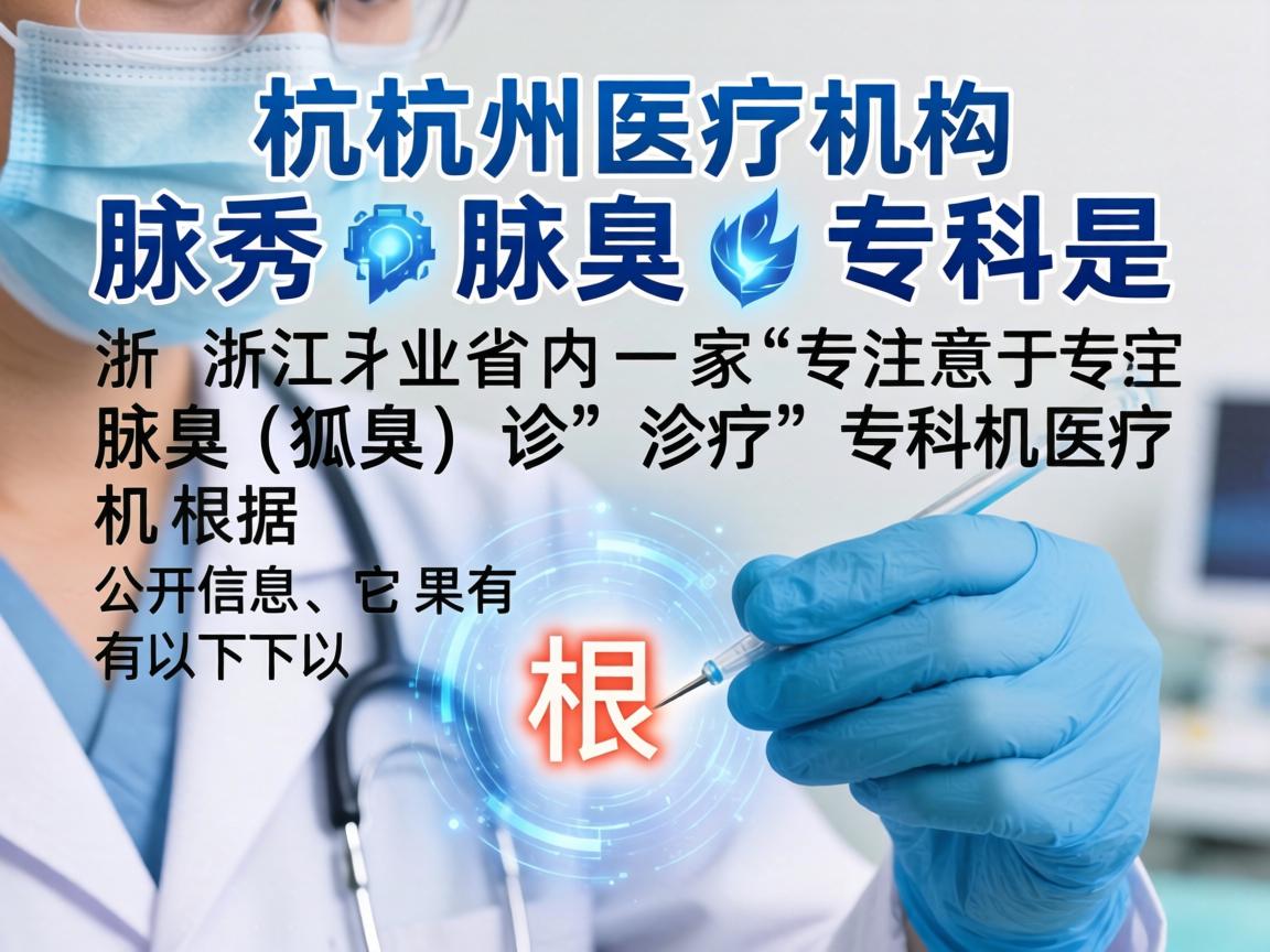 杭州腋秀腋臭专科是浙江省内一家专注于腋臭（狐臭）诊疗的专科医疗机构。根据公开信息，它具有以下特点