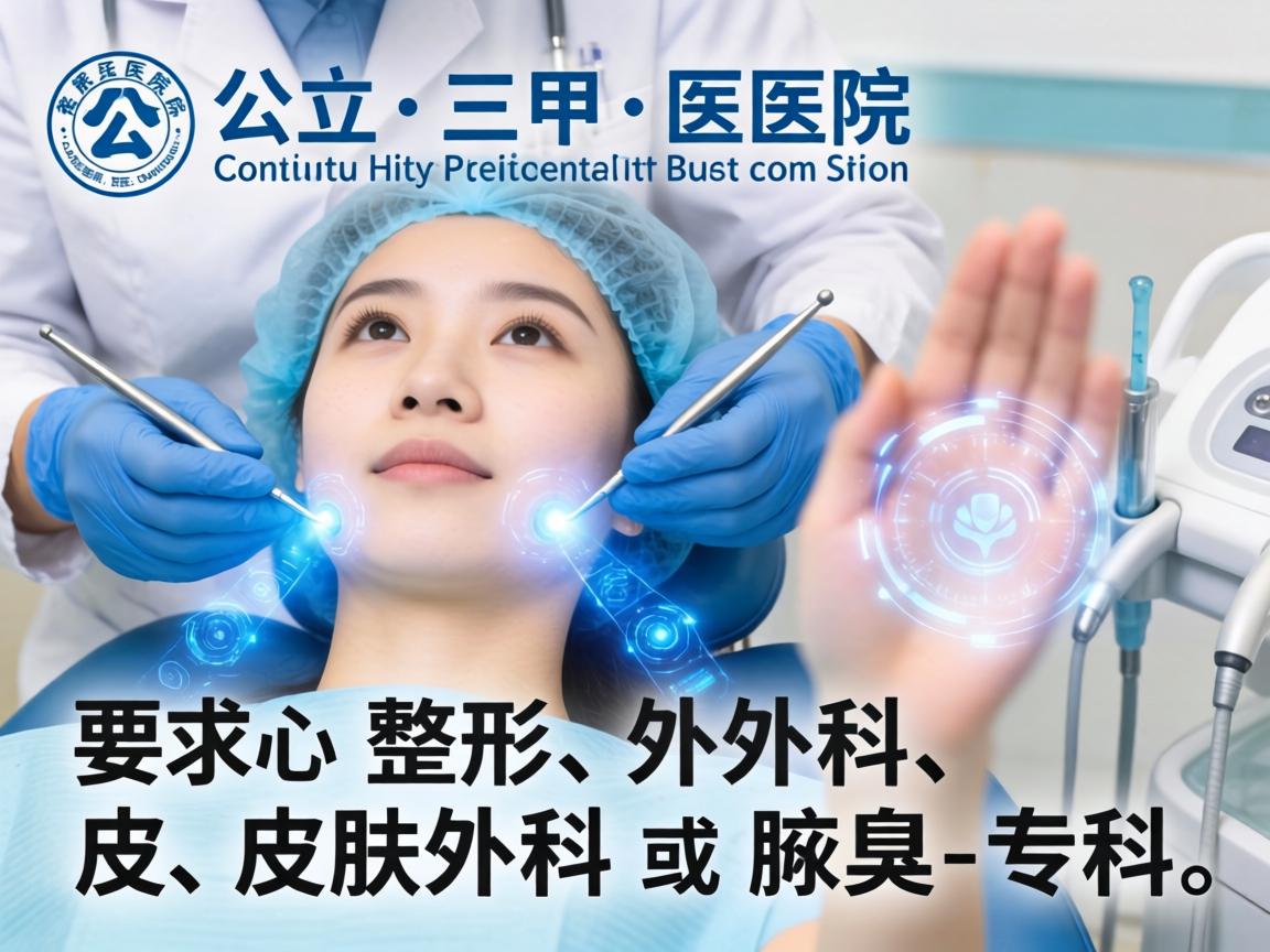 公立三甲医院的整形外科、皮肤科或腋臭专科