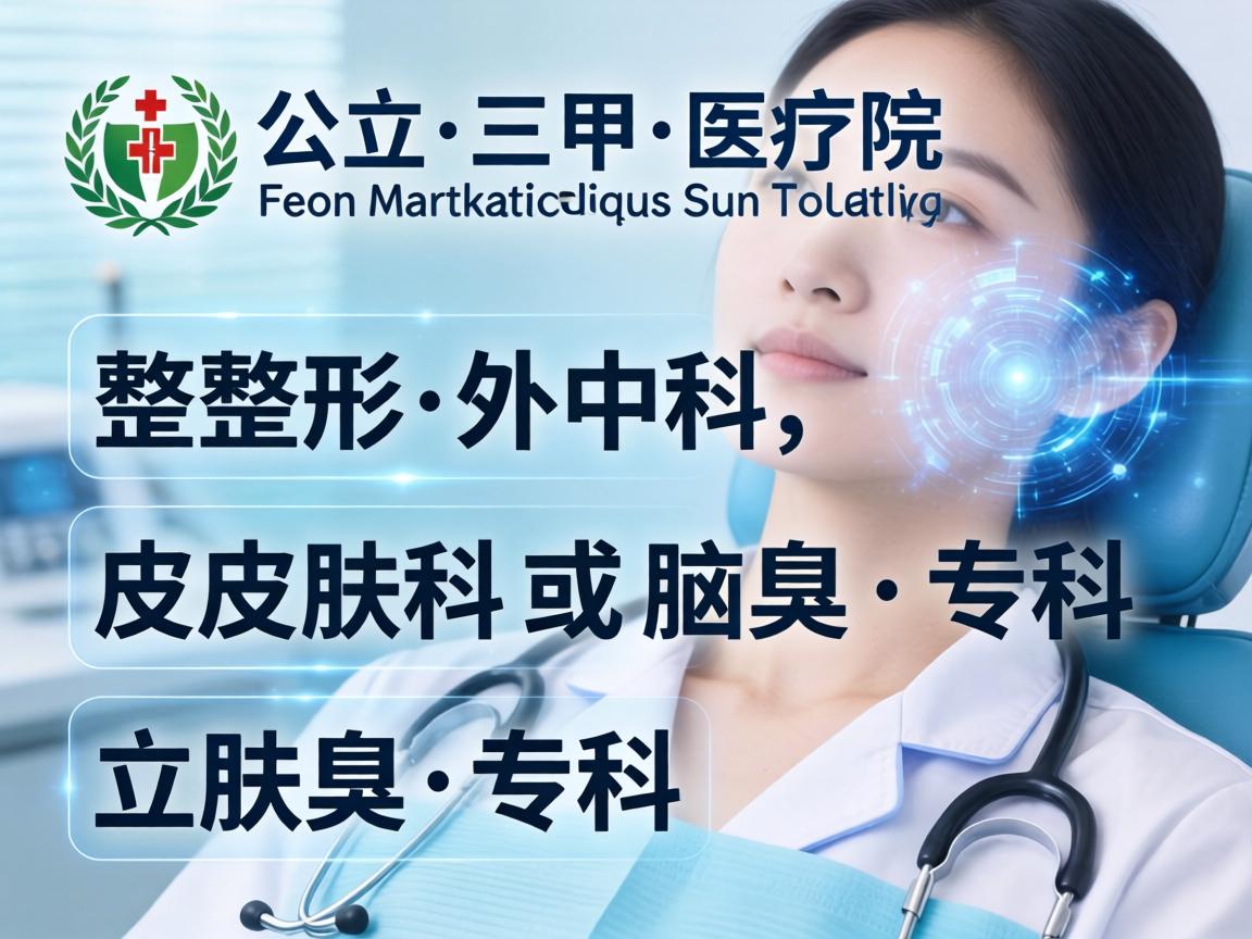 公立三甲医院的整形外科、皮肤科或腋臭专科