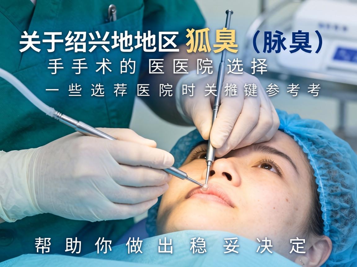 关于绍兴地区狐臭(腋臭)手术的医院选择,我无法提供具体的推荐,但可以为你梳理一些选择医院时的关键参考因素,帮助你做出更稳妥的决定 关于绍兴地区狐臭(腋臭)手术的医院选择,我无法提供具体的推荐,但可以为你梳理一些选择医院时的关键参考因素,帮助你做出更稳妥的决定
