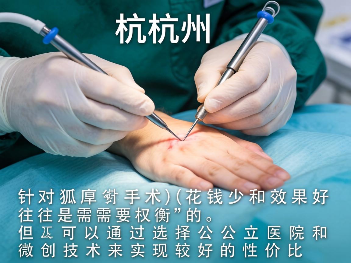 在杭州,针对狐臭手术,花钱少和效果好 往往是需要权衡的,但可以通过选择公立医院和微创技术来实现较好的性价比 在杭州,针对狐臭手术,花钱少和效果好 往往是需要权衡的,但可以通过选择公立医院和微创技术来实现较好的性价比