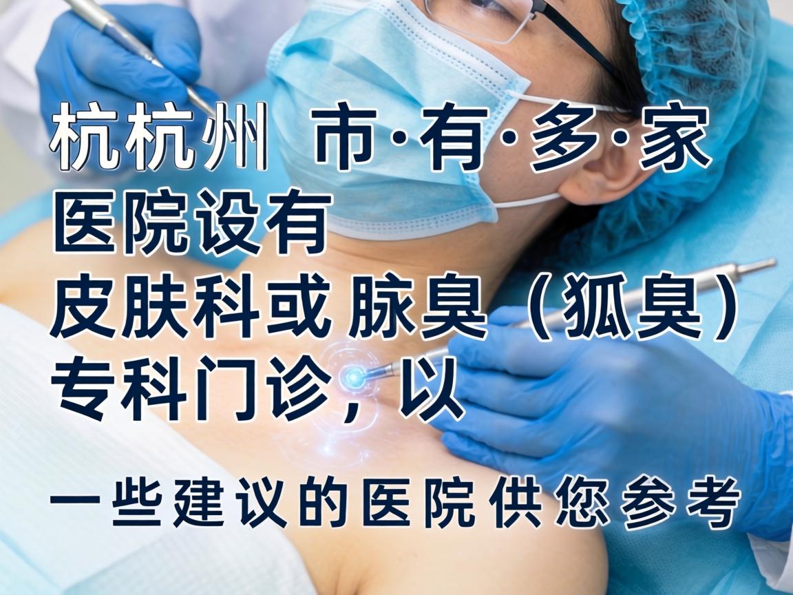 杭州市有多家医院设有皮肤科或腋臭(狐臭)专科门诊,以下是一些建议的医院供您参考 杭州市有多家医院设有皮肤科或腋臭(狐臭)专科门诊,以下是一些建议的医院供您参考