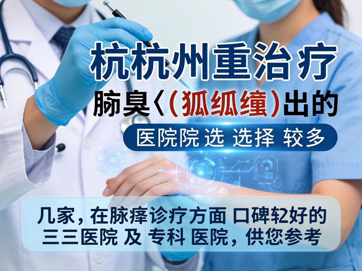 杭州治疗腋臭(狐臭)的医院选择较多,以下是几家在腋臭诊疗方面口碑较好的三甲医院及专科医院,供您参考 杭州治疗腋臭(狐臭)的医院选择较多,以下是几家在腋臭诊疗方面口碑较好的三甲医院及专科医院,供您参考