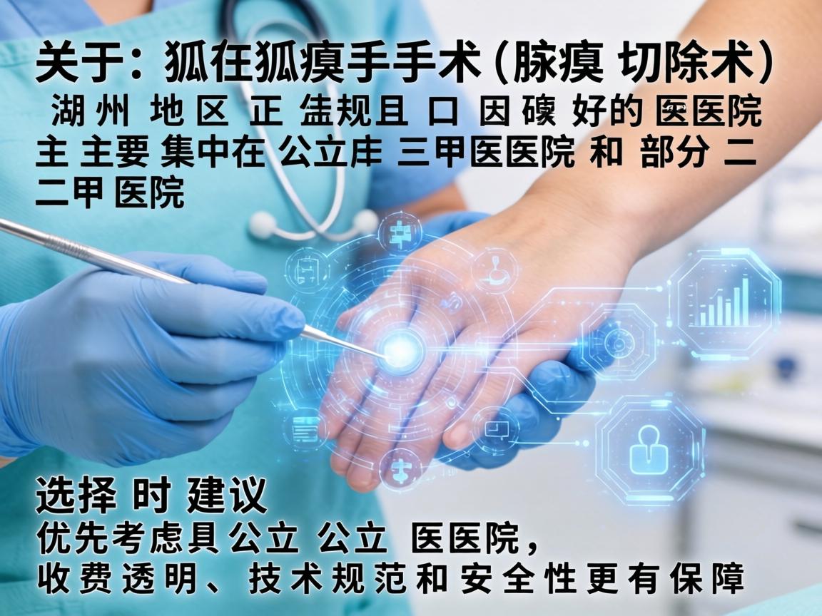 关于狐臭手术(腋臭切除术)湖州地区正规且口碑较好的医院主要集中在公立三甲医院和部分二甲医院。选择时建议优先考虑公立医院,因其收费透明、技术规范和安全性更有保障 关于狐臭手术(腋臭切除术)湖州地区正规且口碑较好的医院主要集中在公立三甲医院和部分二甲医院。选择时建议优先考虑公立医院,因其收费透明、技术规范和安全性更有保障