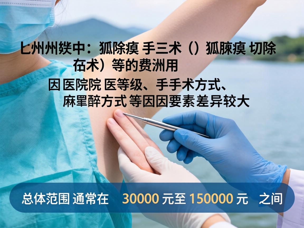 在湖州,狐臭手术(腋臭切除术)的费用因医院等级、手术方式、麻醉方式等因素差异较大。总体范围通常在 3000元至15000元 之间 在湖州,狐臭手术(腋臭切除术)的费用因医院等级、手术方式、麻醉方式等因素差异较大。总体范围通常在 3000元至15000元 之间