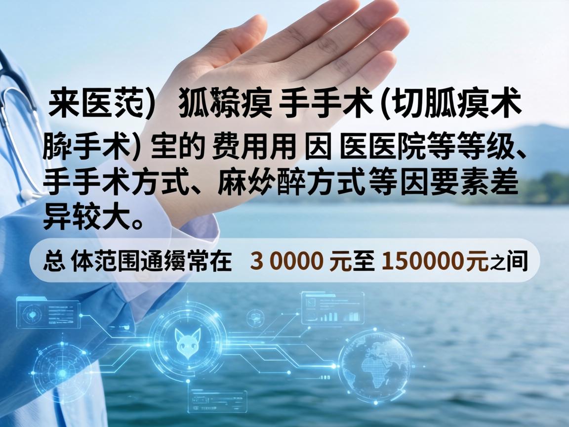 在湖州,狐臭手术(腋臭切除术)的费用因医院等级、手术方式、麻醉方式等因素差异较大。总体范围通常在 3000元至15000元 之间 在湖州,狐臭手术(腋臭切除术)的费用因医院等级、手术方式、麻醉方式等因素差异较大。总体范围通常在 3000元至15000元 之间