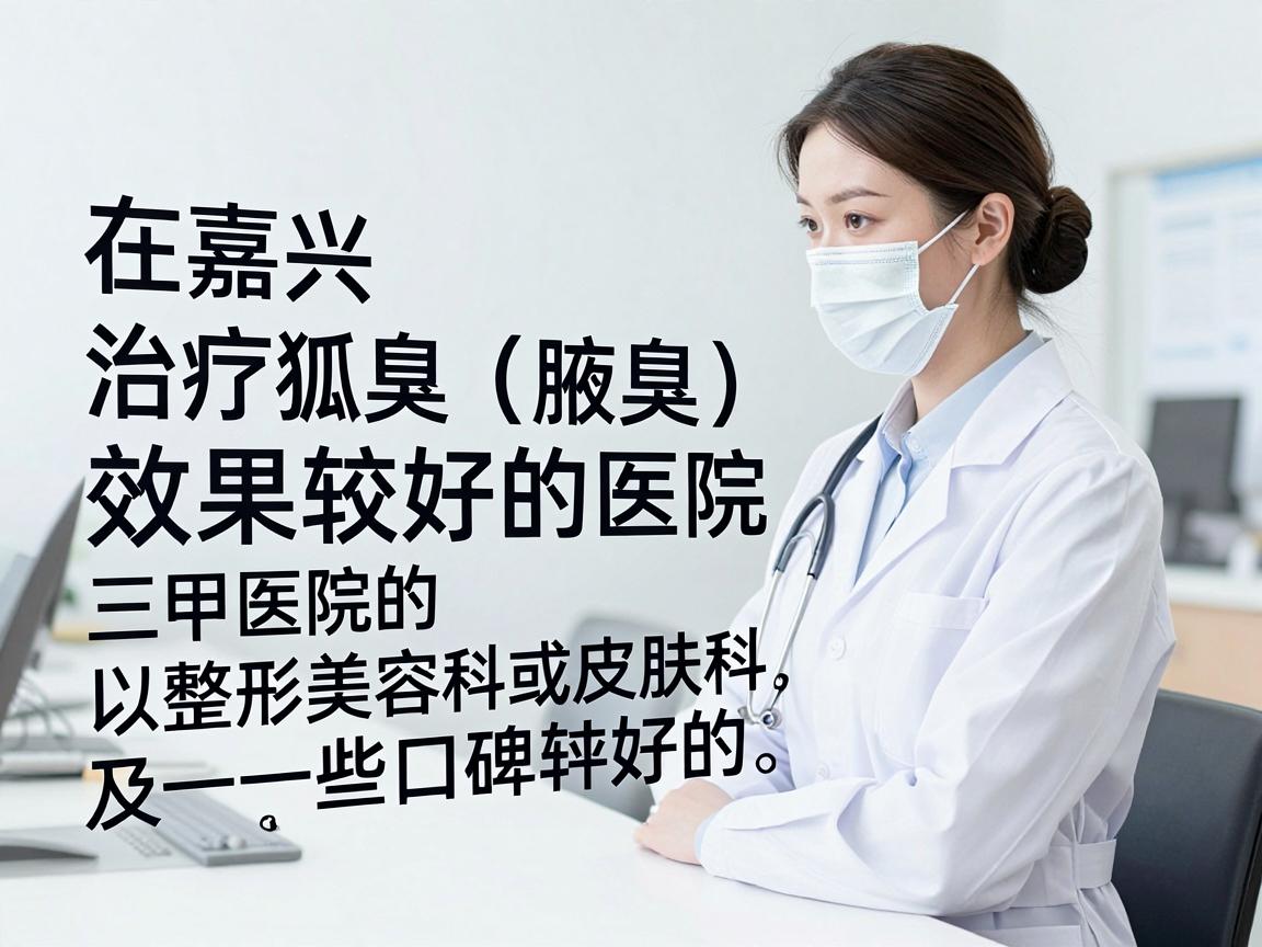 在嘉兴,治疗狐臭(腋臭)效果较好的医院通常包括三甲医院的整形美容科或皮肤科,以及一些口碑较好的专业医疗机构。以下是几家在当地认可度较高的医院,供你参考 在嘉兴,治疗狐臭(腋臭)效果较好的医院通常包括三甲医院的整形美容科或皮肤科,以及一些口碑较好的专业医疗机构。以下是几家在当地认可度较高的医院,供你参考