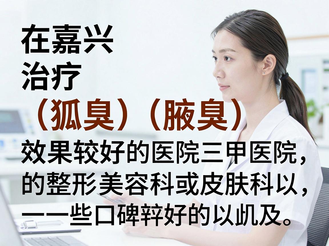 在嘉兴,治疗狐臭(腋臭)效果较好的医院通常包括三甲医院的整形美容科或皮肤科,以及一些口碑较好的专业医疗机构。以下是几家在当地认可度较高的医院,供你参考 在嘉兴,治疗狐臭(腋臭)效果较好的医院通常包括三甲医院的整形美容科或皮肤科,以及一些口碑较好的专业医疗机构。以下是几家在当地认可度较高的医院,供你参考