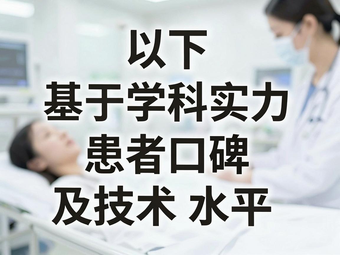 以下是基于学科实力、患者口碑及技术水平的推荐 以下是基于学科实力、患者口碑及技术水平的推荐