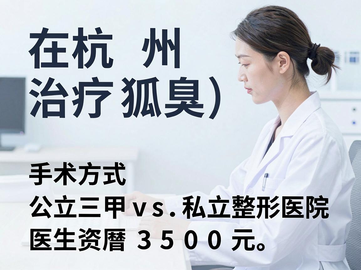 在杭州,治疗狐臭(腋臭)的手术费用因手术方式、医院等级(公立三甲 vs.私立整形医院)以及医生资历而差异较大。一般来说,总费用范围在 3000元 至 15000元 之间 在杭州,治疗狐臭(腋臭)的手术费用因手术方式、医院等级(公立三甲 vs.私立整形医院)以及医生资历而差异较大。一般来说,总费用范围在 3000元 至 15000元 之间