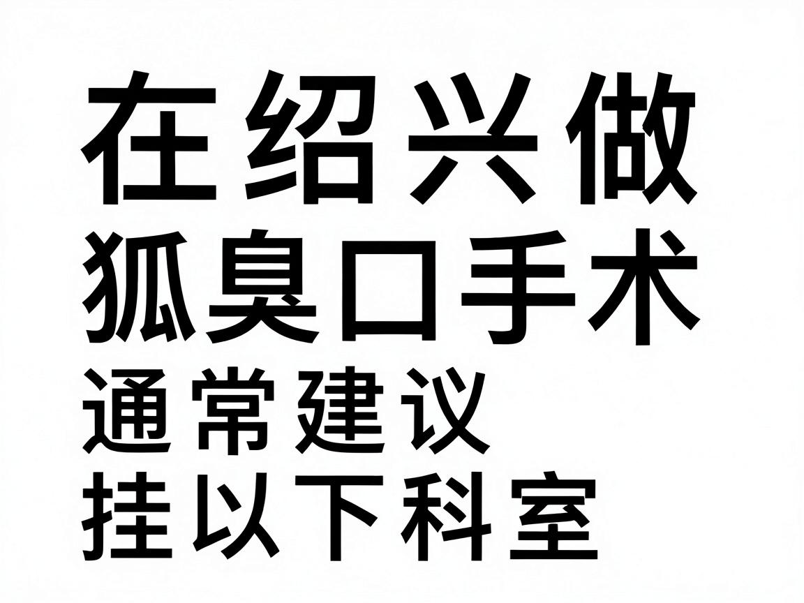 在绍兴做狐臭手术,通常建议挂以下科室 在绍兴做狐臭手术,通常建议挂以下科室