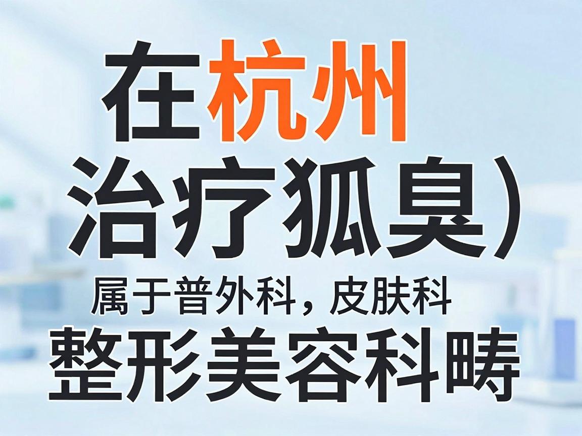 在杭州,治疗狐臭(腋臭)属于普外科、皮肤科或整形美容科的范畴。正规的医院通常集中在公立三甲医院和部分口碑好的民营专科医院 在杭州,治疗狐臭(腋臭)属于普外科、皮肤科或整形美容科的范畴。正规的医院通常集中在公立三甲医院和部分口碑好的民营专科医院
