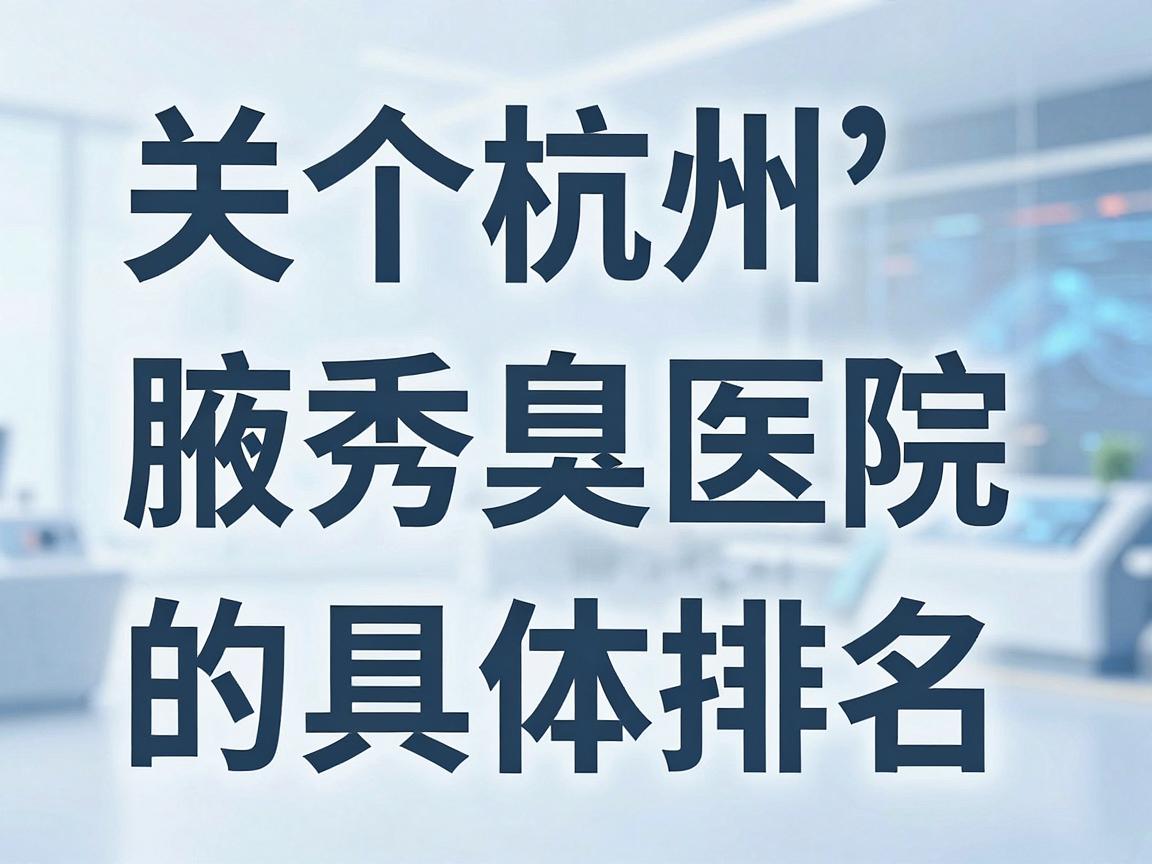 关于杭州腋秀腋臭医院的具体排名,目前并没有一个官方或绝对统一的排名标准。医疗机构的排名会受到评价体系、患者反馈、专家资源、技术设备等多种因素影响 关于杭州腋秀腋臭医院的具体排名,目前并没有一个官方或绝对统一的排名标准。医疗机构的排名会受到评价体系、患者反馈、专家资源、技术设备等多种因素影响