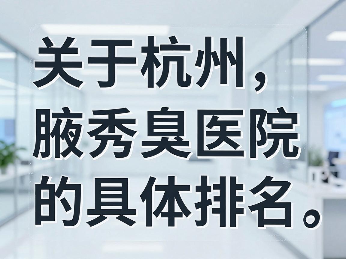 关于杭州腋秀腋臭医院的具体排名,目前并没有一个官方或绝对统一的排名标准。医疗机构的排名会受到评价体系、患者反馈、专家资源、技术设备等多种因素影响 关于杭州腋秀腋臭医院的具体排名,目前并没有一个官方或绝对统一的排名标准。医疗机构的排名会受到评价体系、患者反馈、专家资源、技术设备等多种因素影响