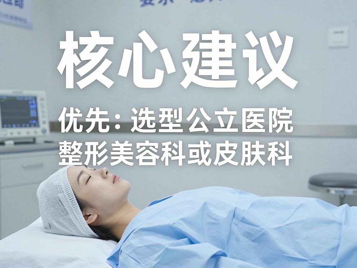 核心建议,优先选择大型公立医院的整形美容科或皮肤科 核心建议,优先选择大型公立医院的整形美容科或皮肤科