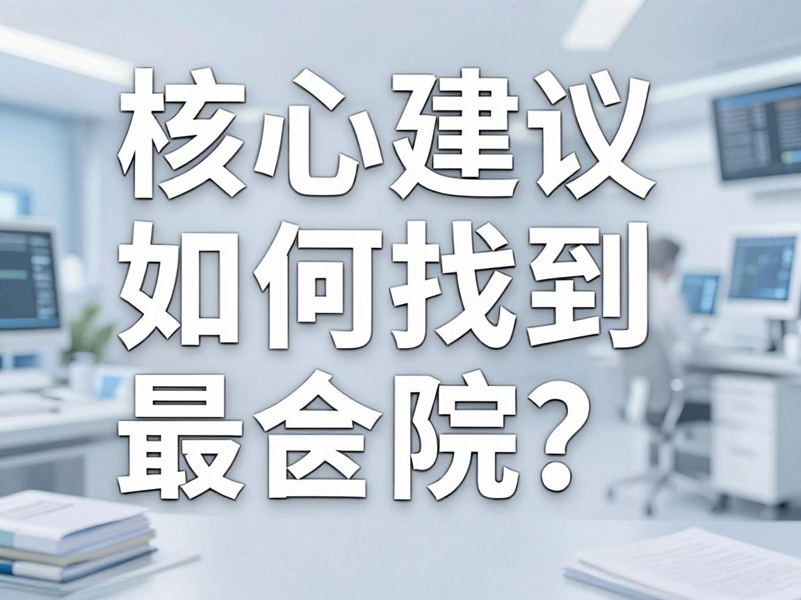 核心建议，如何找到最合适的医院？